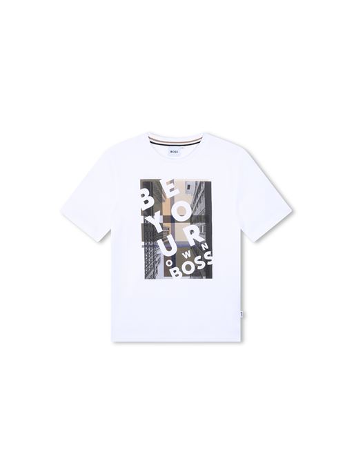 T-shirt, bambino, logata. BOSS | J5121710P