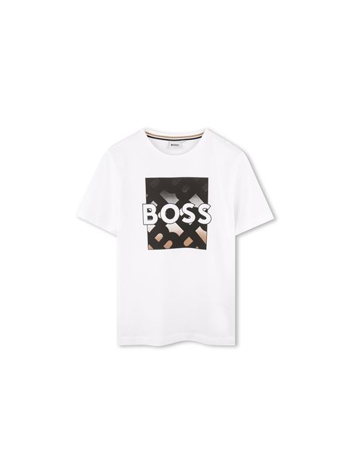 T-shirt, bambino, logata. BOSS | J5121910P