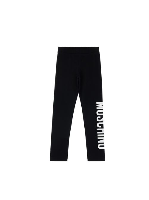 Leggings, bambina, logato. MOSCHINO | HDP067LBA1160100