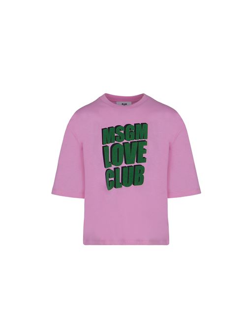 T-shirt, bambina, logata. MSGM | F4MSJGTH212042