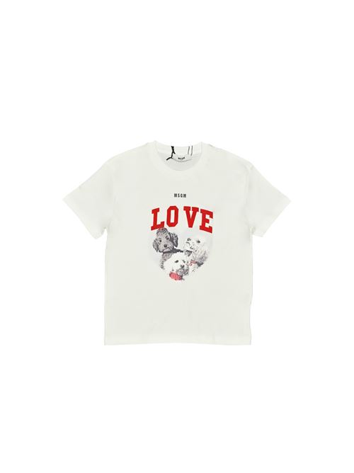 T-shirt, bambina, logata. MSGM | F4MSJGTH222001