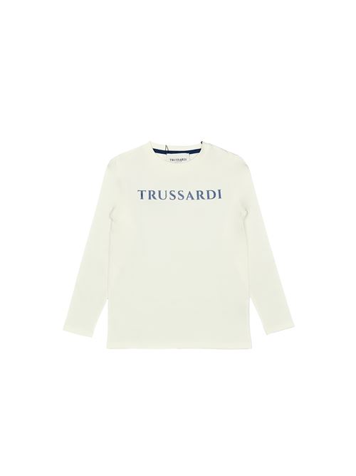 T-shirt, bambino, logata. TRUSSARDI | TBA24024TSOFWH