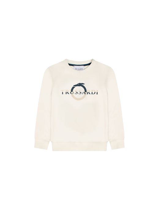 Felpa, bambino, logata. TRUSSARDI | TBA24079FEOFWH