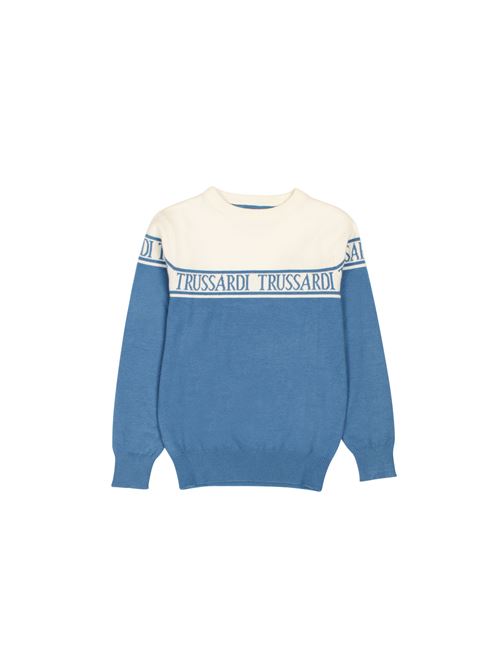 Maglia, bambino, logata. TRUSSARDI | TBA24121MAOFWH