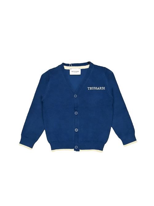 Cardigan, unisex, logato. TRUSSARDI | TIA24130CDBLNA