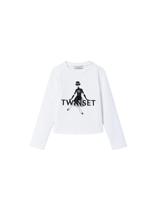 T-shirt, bambina, logata. TWINSET | 242GJ242000526