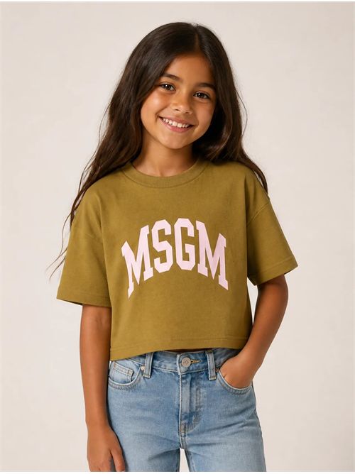 T-shirt, bambina, logata. MSGM | F6MSJGTH042MS089