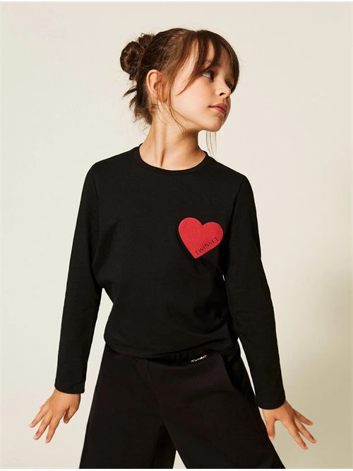 T-shirt, bambina, logata. TWINSET | 262GJ229113904