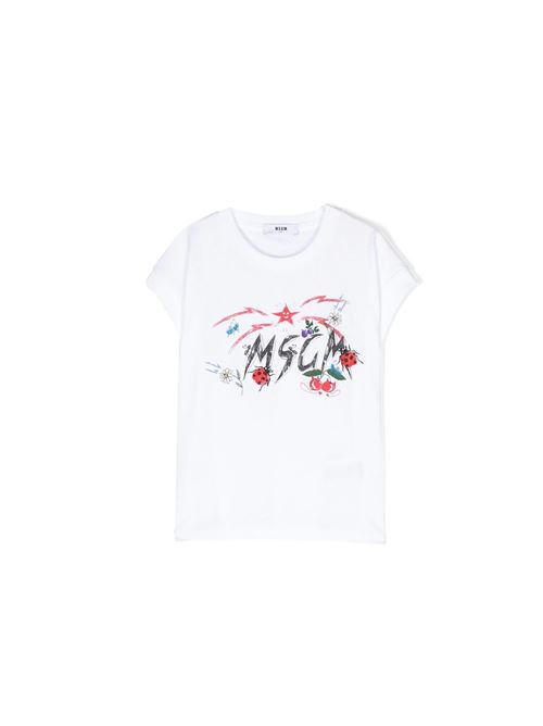 T-shirt, bambina, logata. MSGM | MS029396001