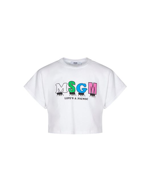 T-shirt, bambina, logata. MSGM | MS029446001