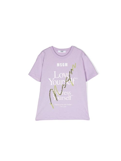 T-shirt, bambina, logata. MSGM | MS029458071