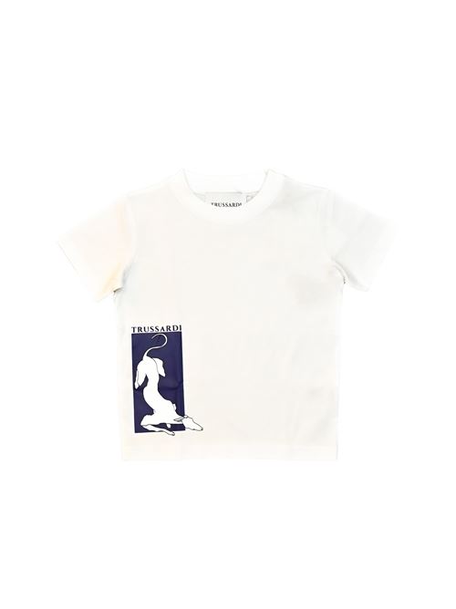 T-shirt, bambino, logata. TRUSSARDI | TBP23016TSWH