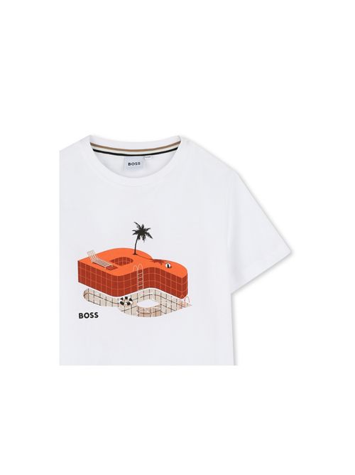 T-shirt, bambino, logata. BOSS | J5203210P