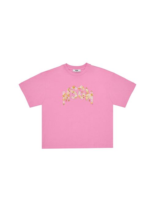 T-shirt, bambina, logata. MSGM | S5MSJGTH105MS003