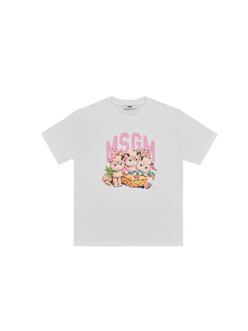 T-shirt, bambina, logata. MSGM | S5MSJGTH109001