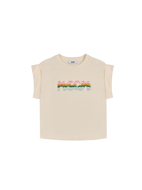 T-shirt, bambina, logata. MSGM | S5MSJGTH242013