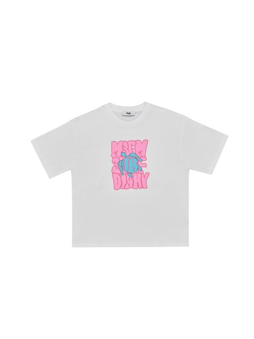 T-shirt, bambina, logata. MSGM | S5MSJGTH243001