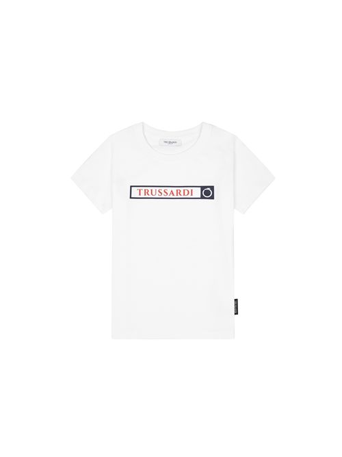 T-shirt, bambino, logata. TRUSSARDI | TBP25060TSWH