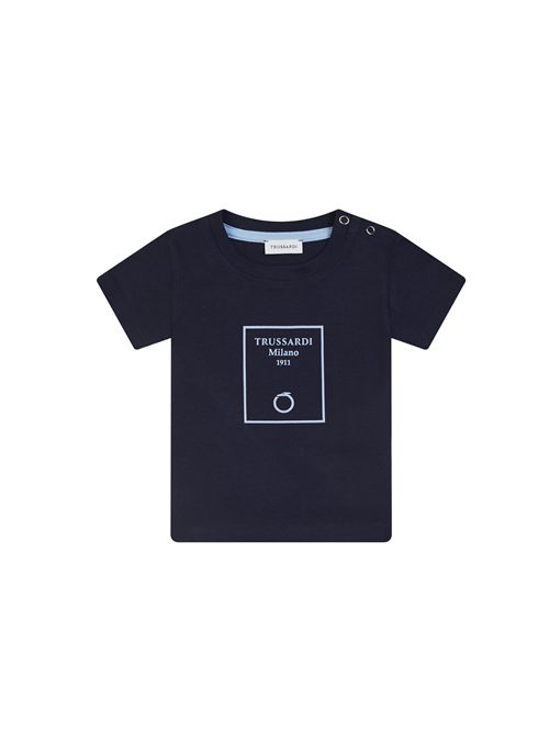 T-shirt, bambino, logata. TRUSSARDI | TIP25046TSBLNA