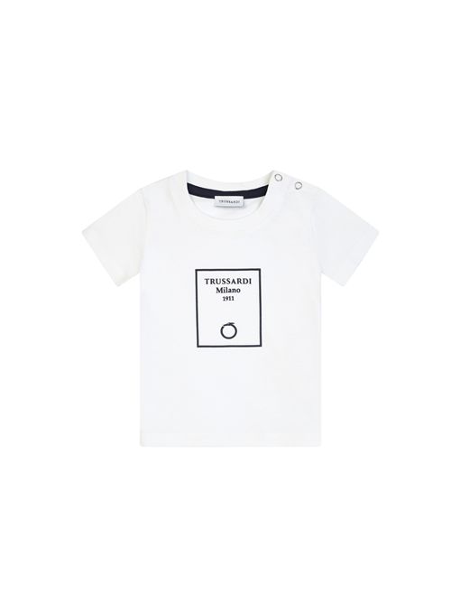 T-shirt, bambino, logata. TRUSSARDI | TIP25046TSWH