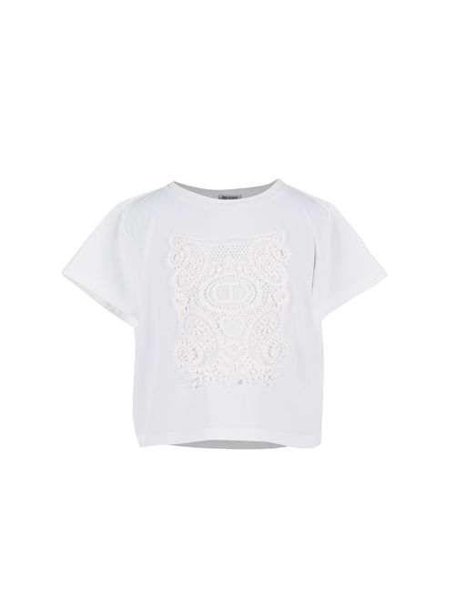 T-shirt, bambina, logata. TWINSET | 251GJ248000808