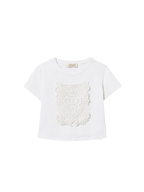 T-shirt, bambina, logata. TWINSET | 251GJ248000808